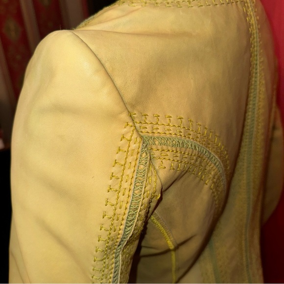 Chinese Belgium Design embroidered leather tailored jacket 4 - Picture 12 of 16